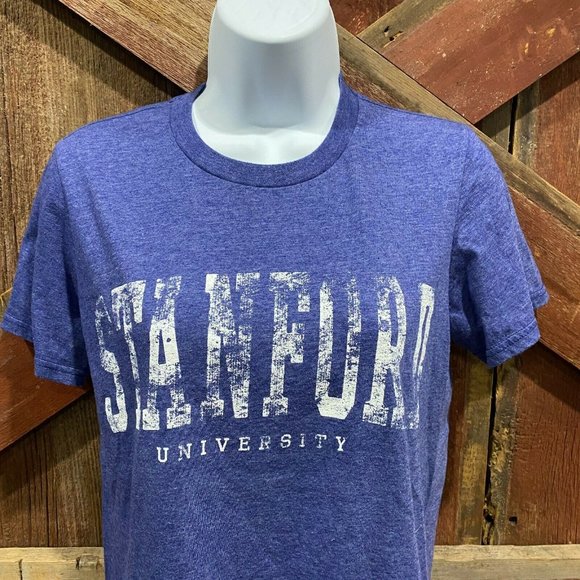 Stanford University Women's T-Shirt Size Small Blue Short Sleeve Academia - Picture 2 of 8